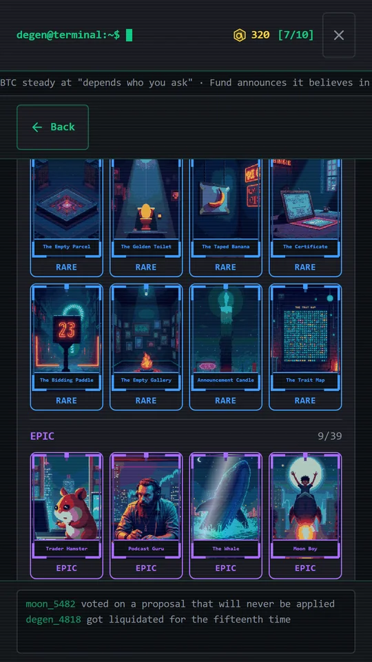 Idle Cryptobro: pixel-art NFT card collection with rare and epic cards
